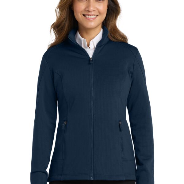 Ladies Grid Fleece Jacket Thumbnail